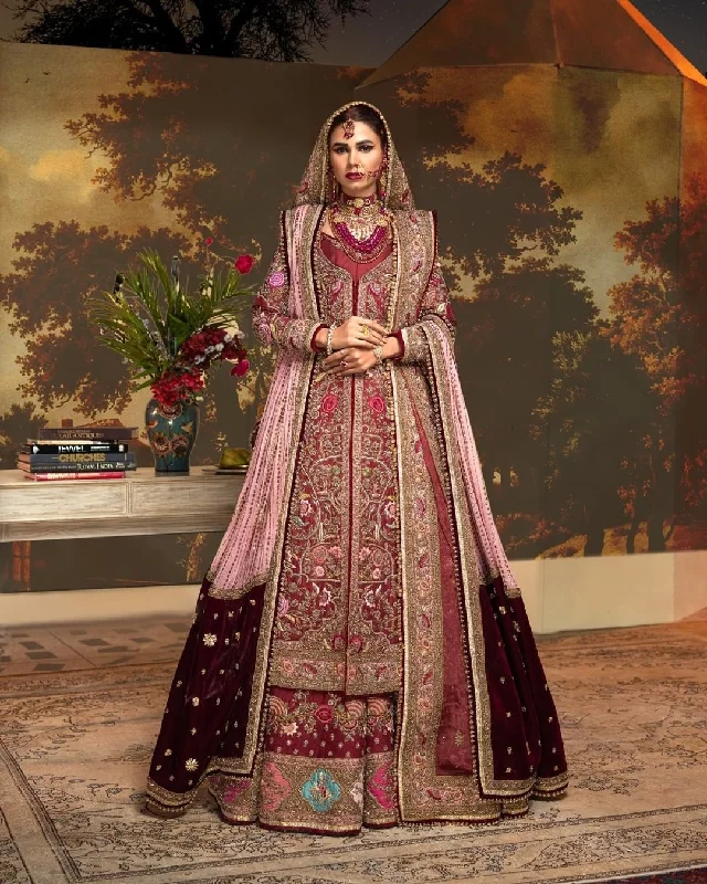 Pakistani Bridal Lehenga with Open Jacket Shirt Dress Satin Jacket Silk Jacket Chiffon Jacket