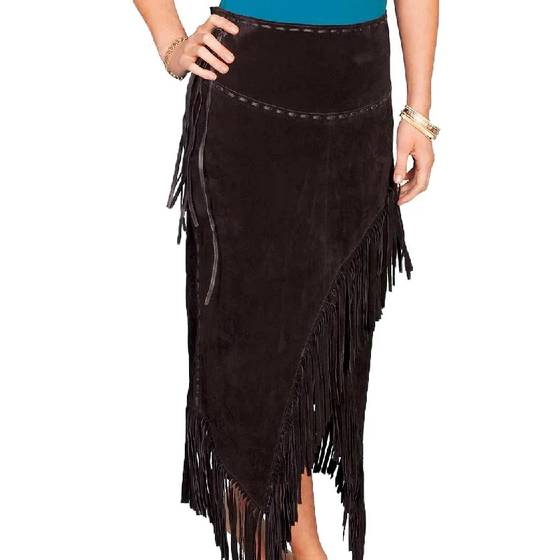 Scully Women's Fringe Wrap Skirt vintage skirt charm