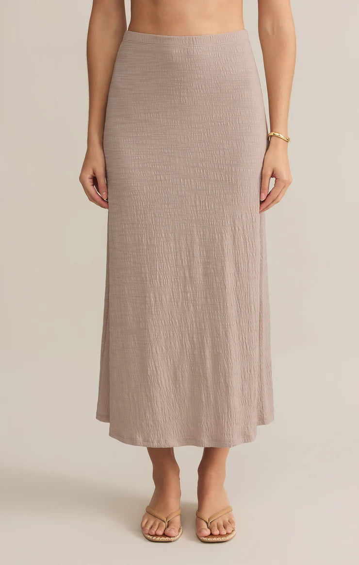 Z Supply Delavine Textured Midi Skirt leather skirt sleek