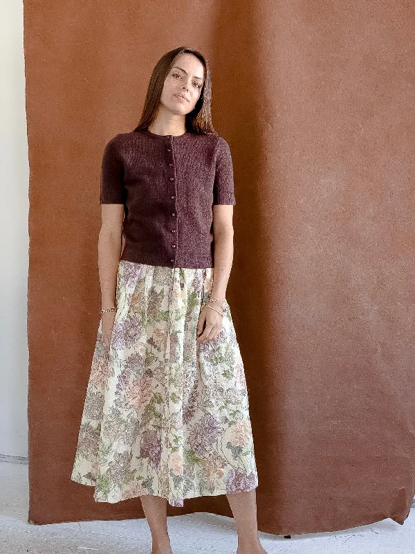 Beatrice Floral Midi Skirt slim fit skirt