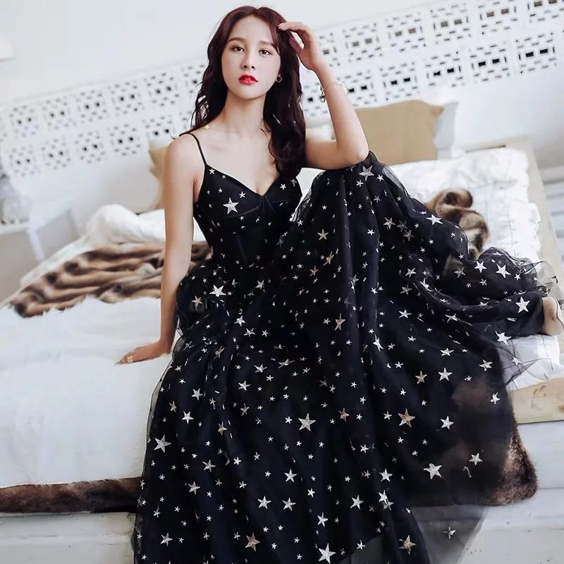 Sexy Black Sweetheart Tulle Long Party Dress, Chic Black Evening Dress Prom Dress   cg20335 Tunics Cozy comfortable