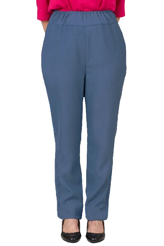 Back-Panel Adaptive Pants - Sara | Blue Trendy Velvet Pants