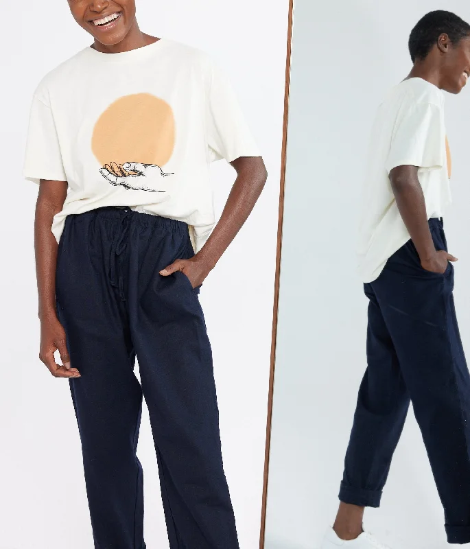 Blaine Linen Pant - Black Comfy Cargo Trousers