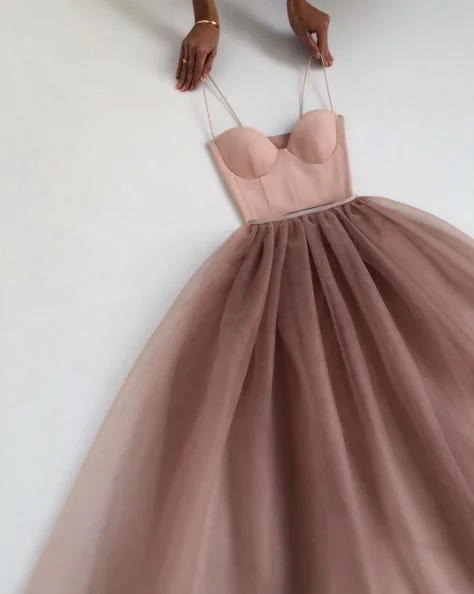 Hot Selling Straps Prom Dress Tulle Prom Party Dress     cg22255 Tunics Fleece cozy