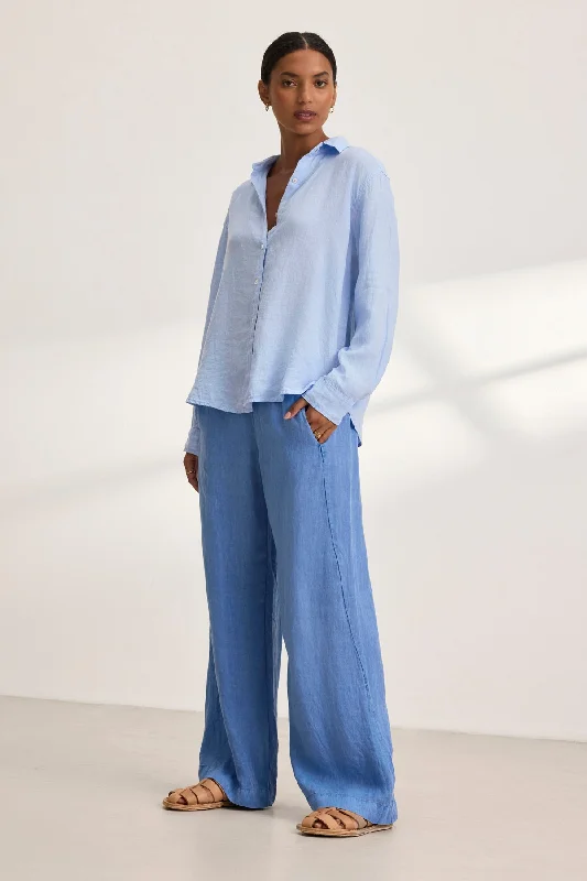 STEPHANIE LINEN PANT Stylish Elastic Waist Pants