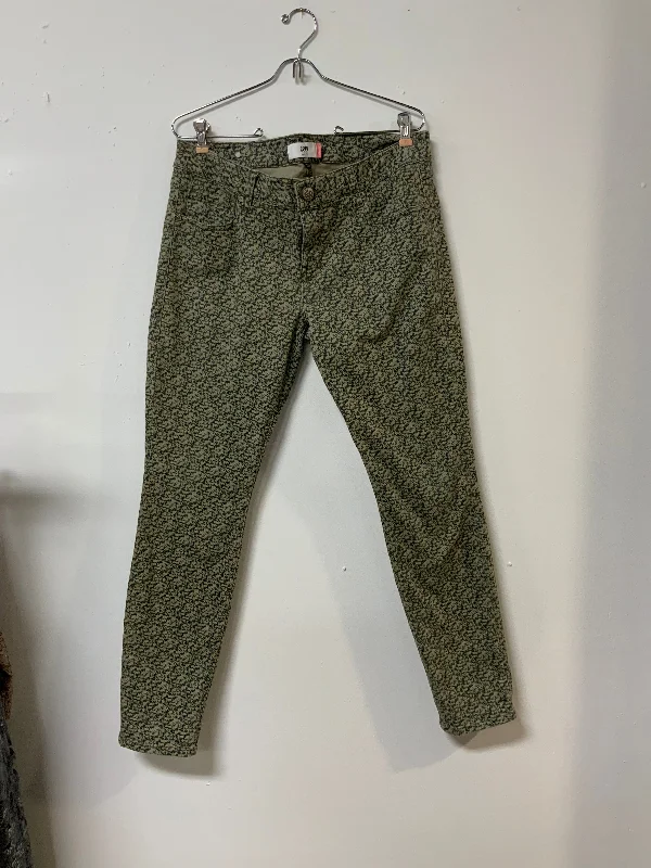Cabi (10) green tan pant Casual Sweatpants Style