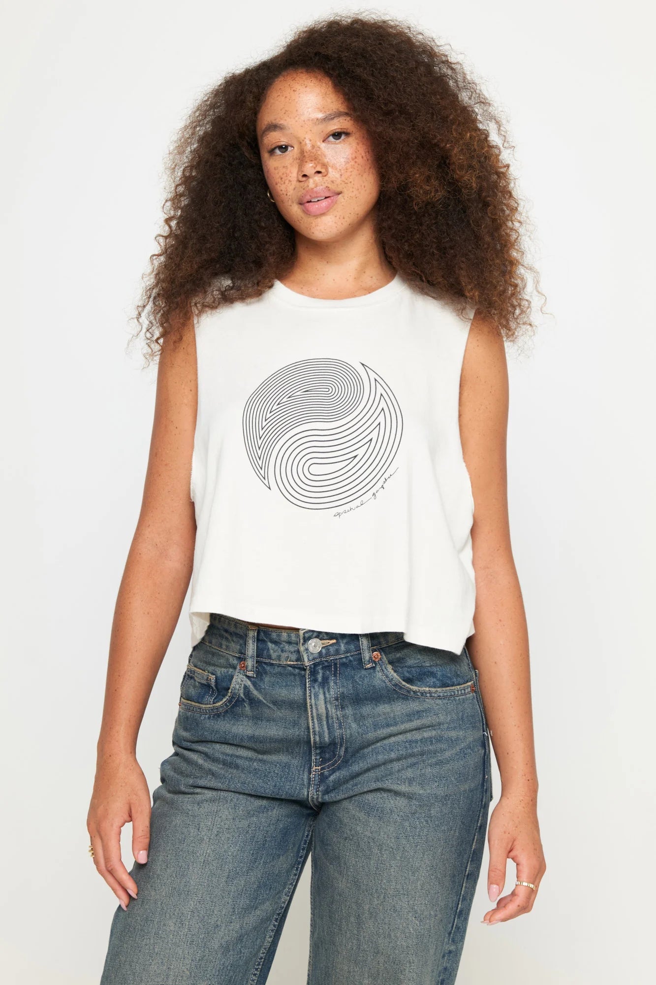 Spiritual Gangster New Wave Callie Crop Tank modal blend tank