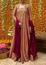 Farheen with Pants and Dupatta Trendy Wide-Legged Trousers