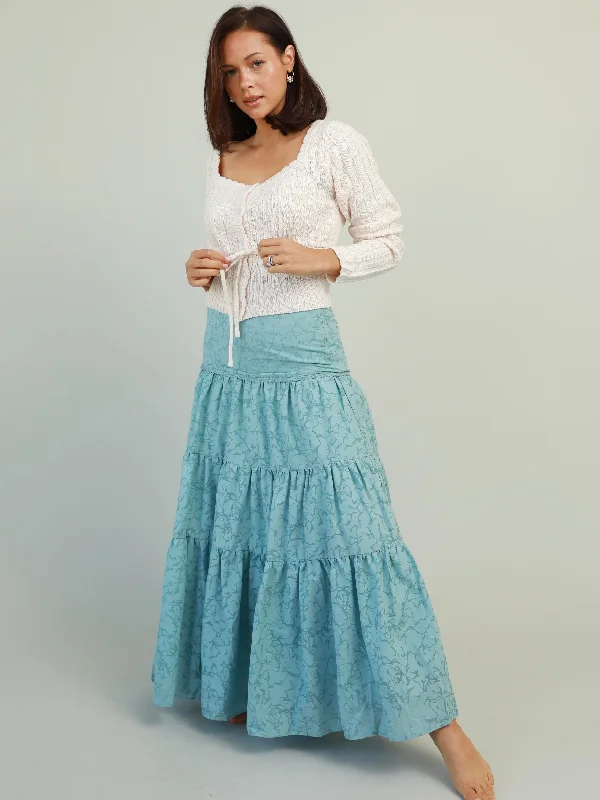 Alice Tiered Skirt cashmere skirt soft