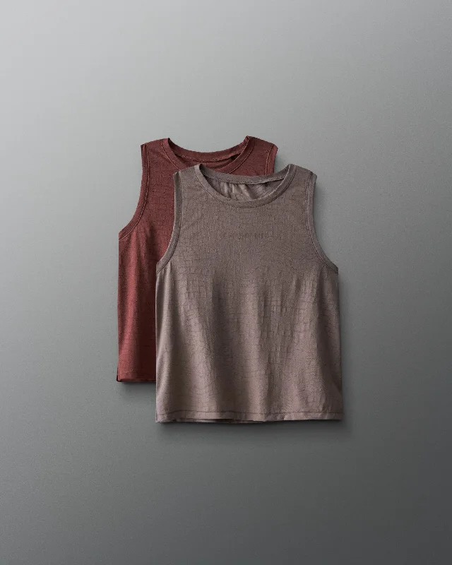 RUDIS Spirit Women's Textured Tank Top - 2 Color Bundle playful tank top