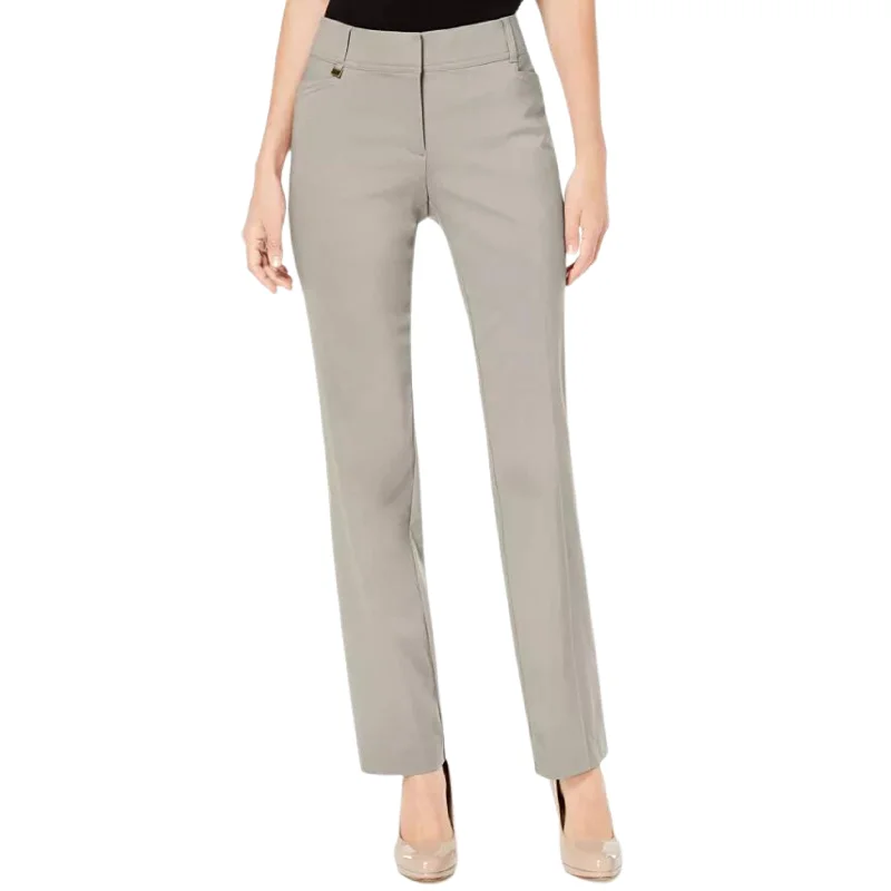 JM COLLECTION - Curvy-Fit Straight-Leg Pants Soft Cotton Pants