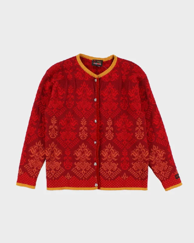 Gjestal Norwegian Wool Cardigan - M Chenille Blend Fleece Blend Nylon Blend