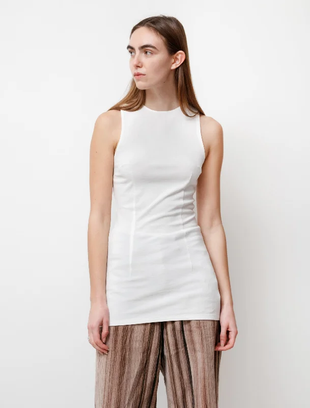 Racer Tank White Verve Jersey solid color tank