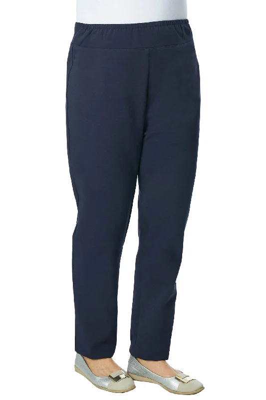 Back-Panel Adaptive Pants - Tricotti | Navy Soft Stretch Leggings