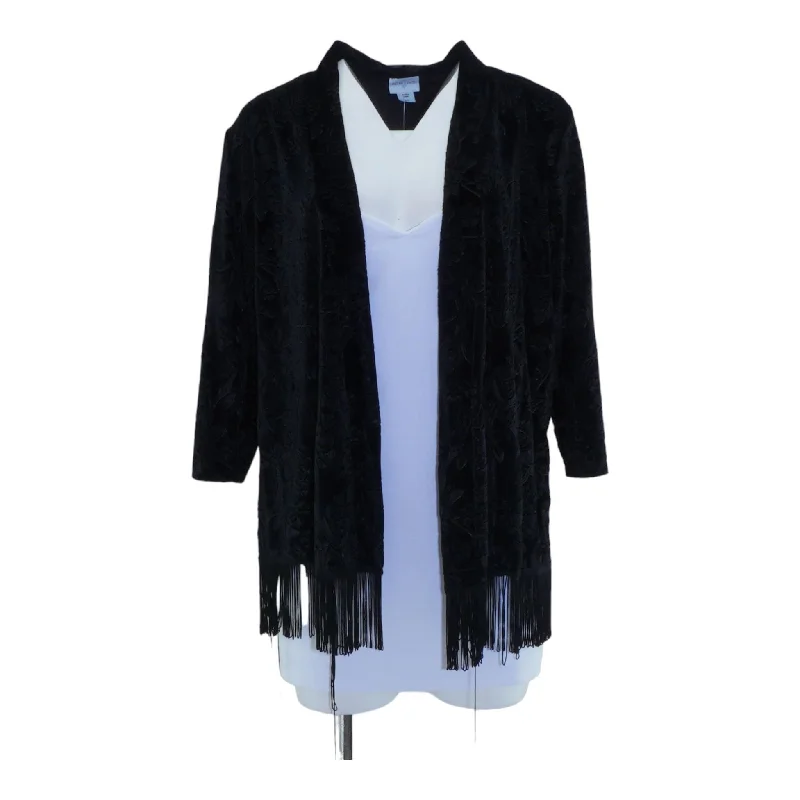 Black Solid Cardigan Sweater Plaid Cardigan Polka Dot Checkered