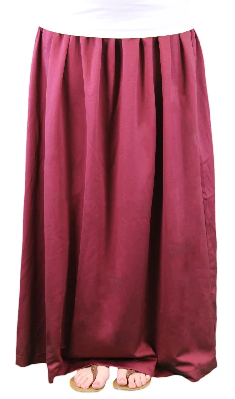 9 FASHION Maternity Orina Wine Satin Finish Maxi Skirt Sz S $79 NWT lace skirt feminine