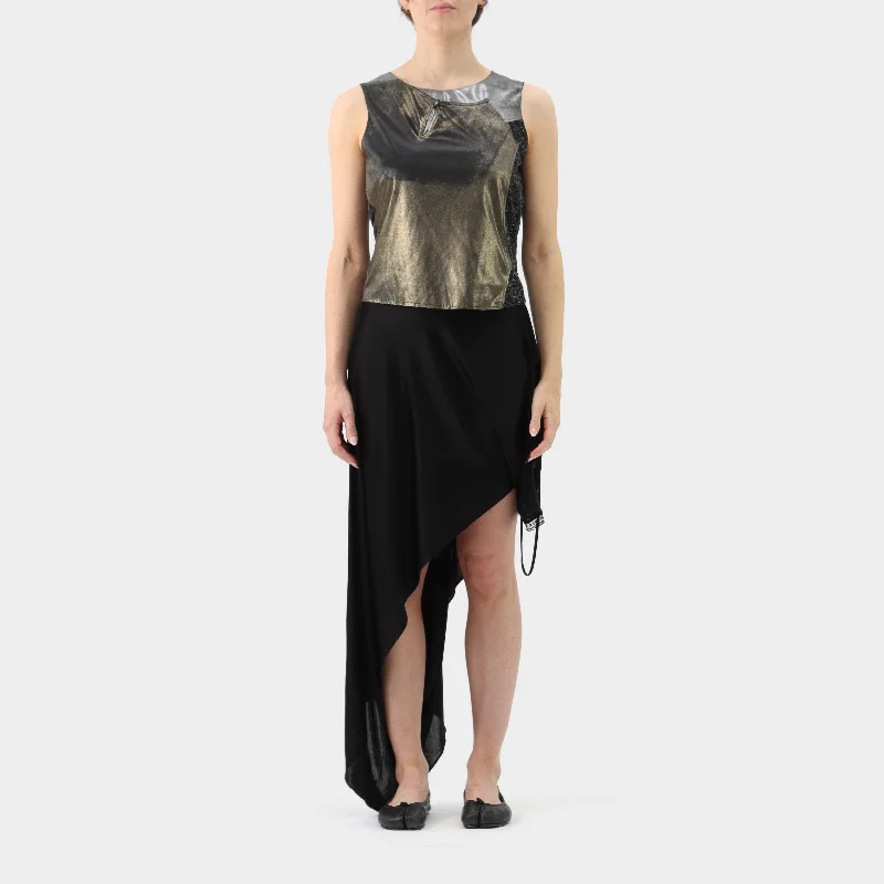 Maison Margiela Metallic Patchwork Tank lavender tank top