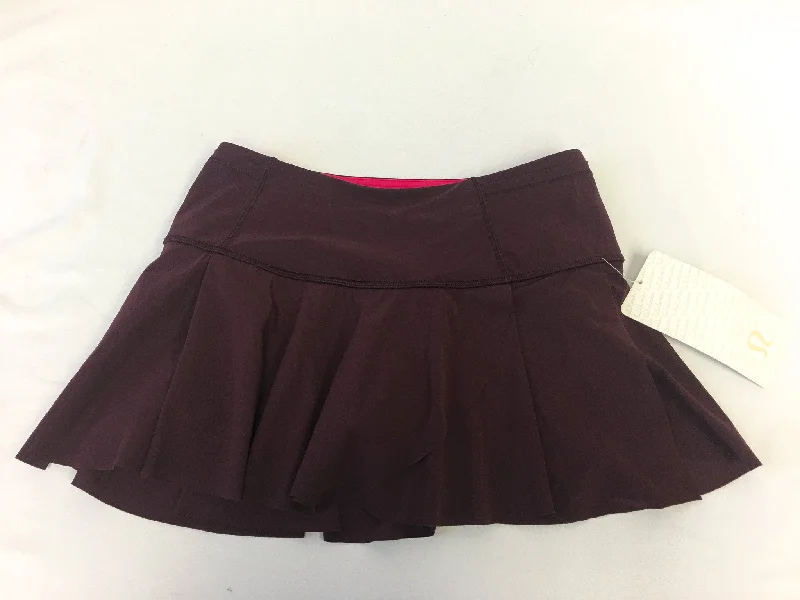 NWT Lululemon Hit Your Stride Maroon Skirt, Sz. 4 cashmere skirt plush