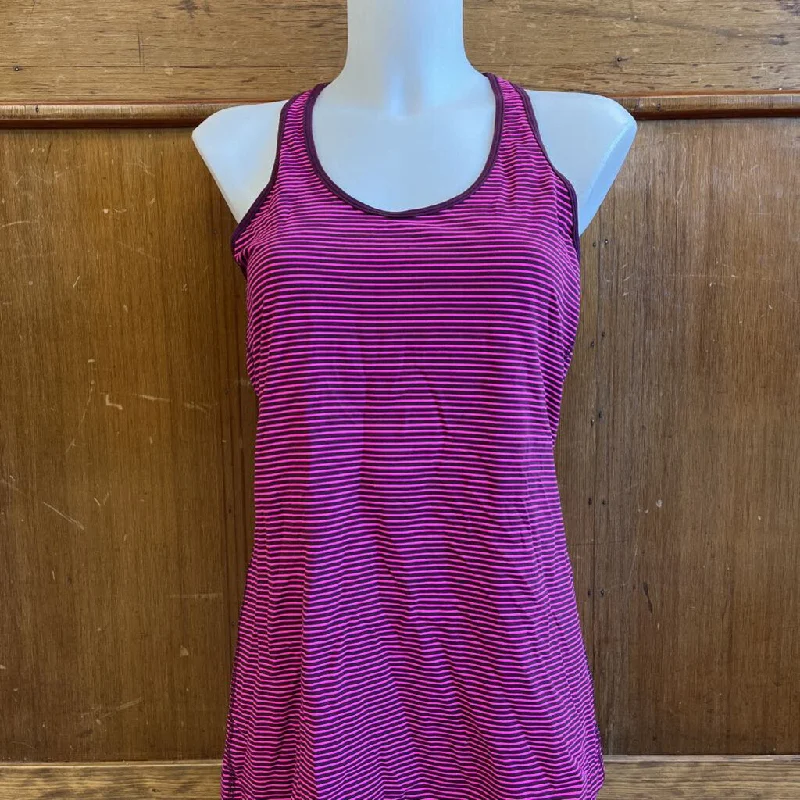 Lululemon - Women's Striped Tank Top: Purple / Brown-women- sequin tank top
