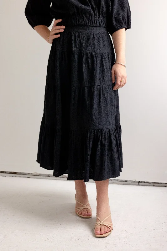 St. Tropez Skirt- Black lace skirt delicate