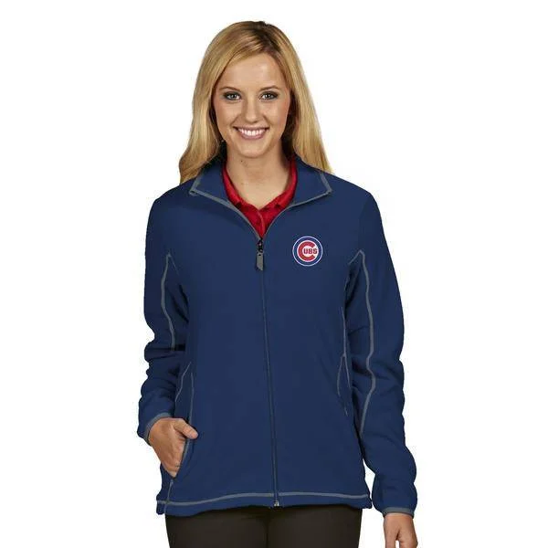 Chicago Cubs Women's "Ice" Polar Fleece Jacket by Antigua Appliqued Jacket Beaded Jacket Sequined Jacket