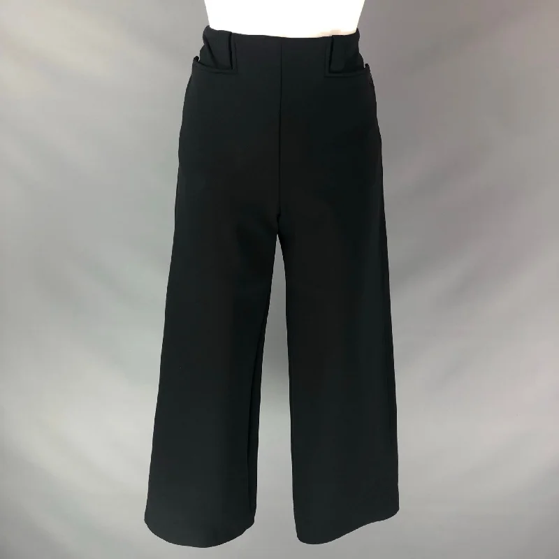 THE ROW Size 2 Black Polyamide Dress Pants Stylish Paperbag Waist Pants