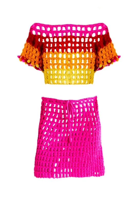 EMILY DAY DREAM TOP AND SKIRT TWIN SET velvet skirt rich
