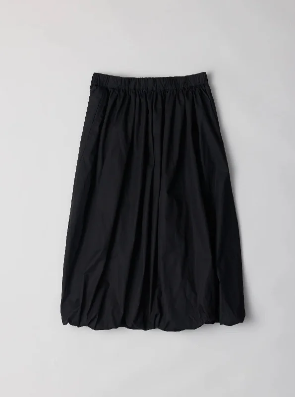 Annabelle Skirt - Black zip skirt side