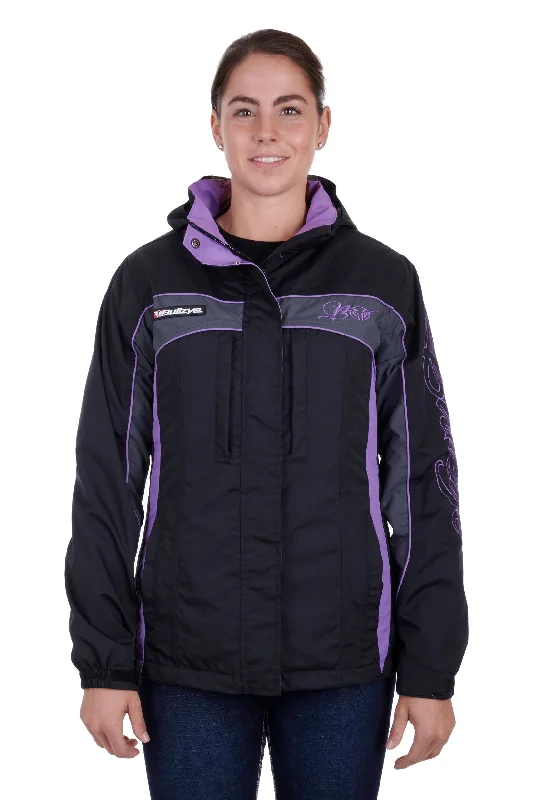 Bullzye Ladies Carla Jacket - Black/Purple - B3W2709057 Satin Jacket Silk Jacket Chiffon Jacket