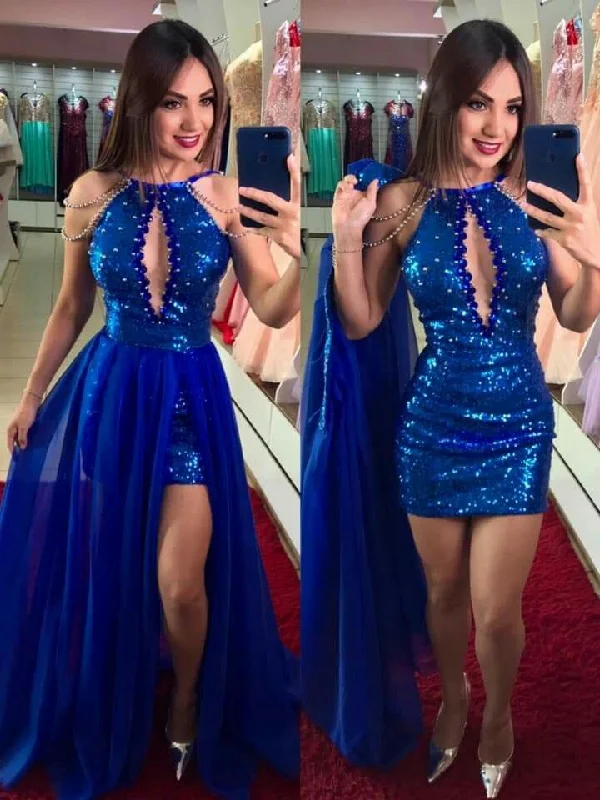 Blue Prom Dresses Formal Evening Party Dress    cg21196 Chiffon Maxi Beach