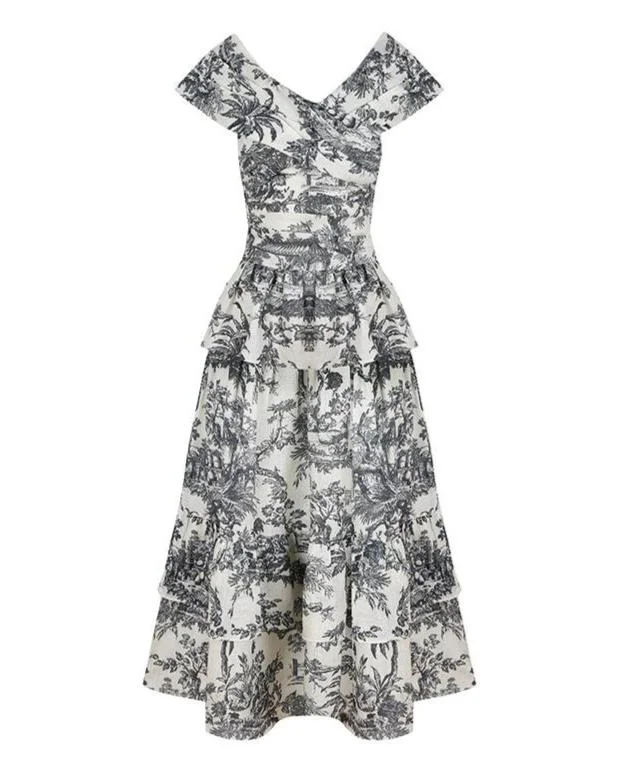 Lily Top And Skirt Set Black Toile leather skirt modern