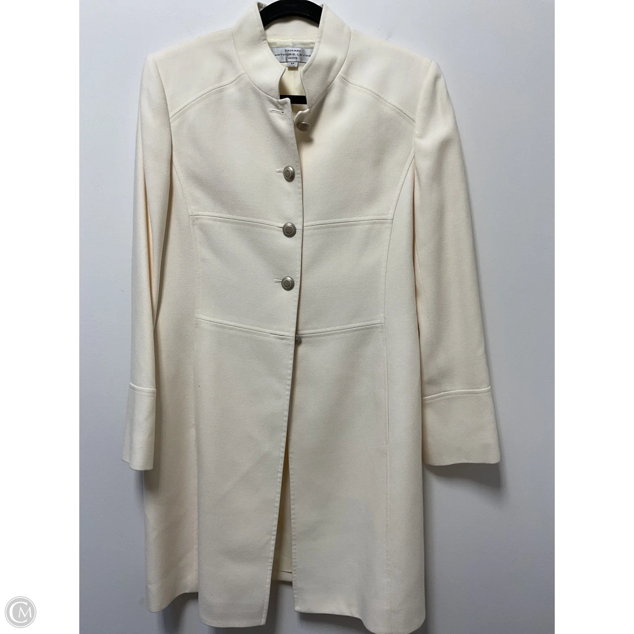 Pants Suit 2pc By T Tahari In Cream, Size: 8p Formal Linen Trousers