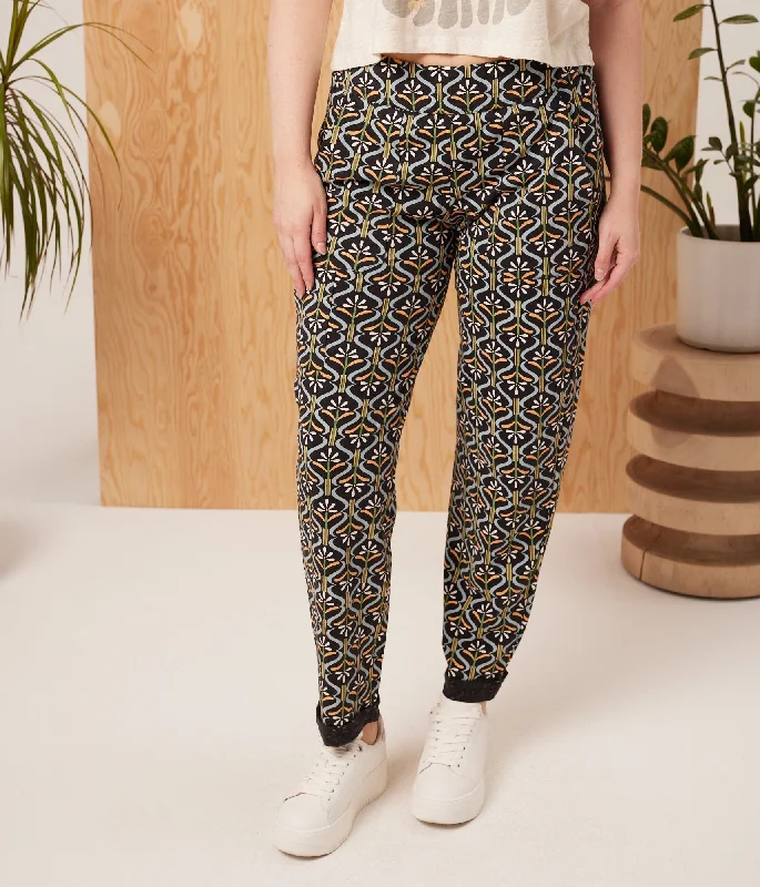 Nolan Pant - Retro Floral Elegant Palazzo Trousers