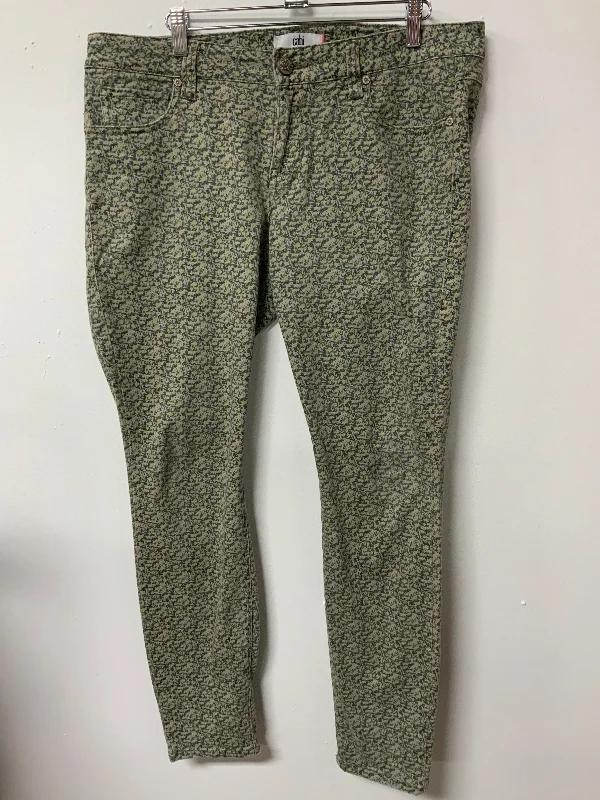 CAbi (10) green & blue flecks pants Elegant Dress Pants