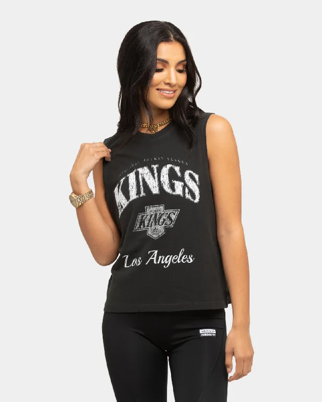 Majestic Athletic Women's Los Angeles Kings Vintage Gym Tank Black adorable tank top