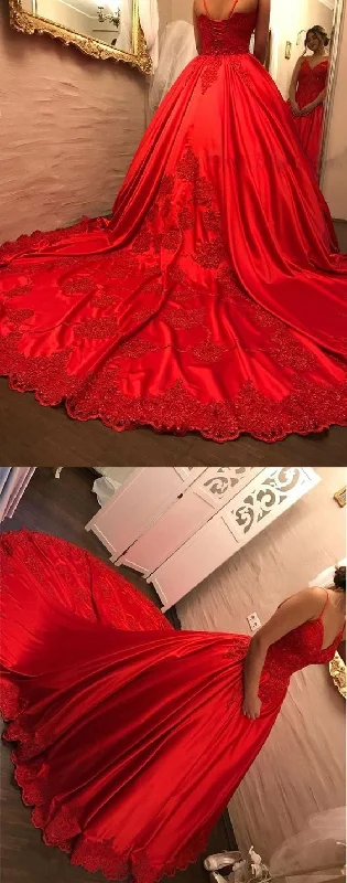 Elegant Red Prom Party Dresses , Chic V-neck Ball Gowns , Fashion Quinceanera Dresses Prom Dress    cg14899 Tunics Practical durable