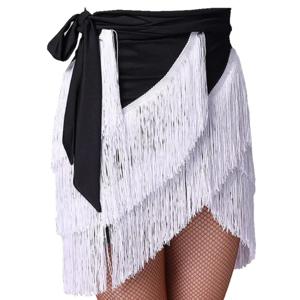 Wrap Short Latin Skirt with Tassels velvet skirt luxury
