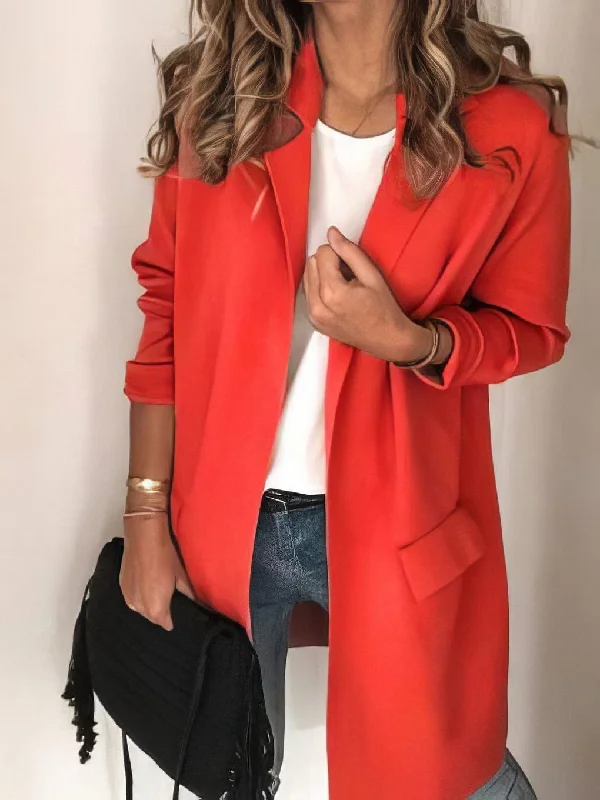 Simple and Chic Women's Blazer Jacket Nylon Fabric Polyester Fabric Spandex Fabric