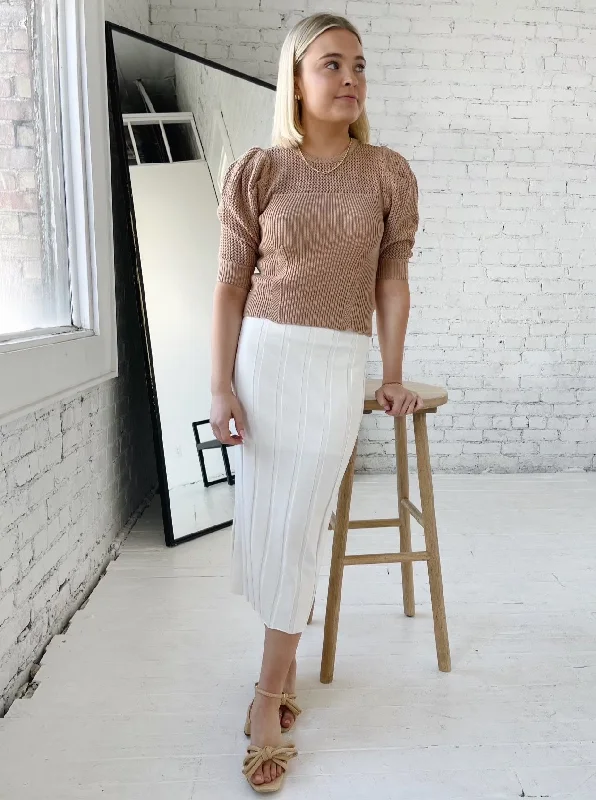 The Margot Skirt- Ivory tiered skirt playful