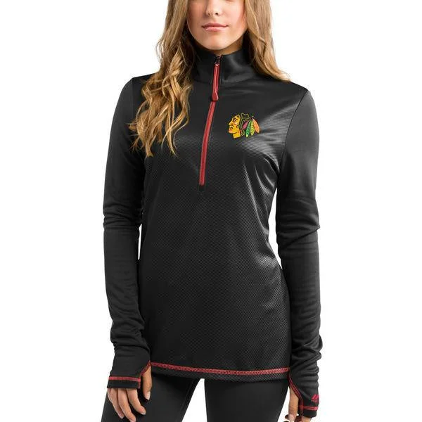 Women's Chicago Blackhawks Back Checking Track Jacket Insulated Jacket Fitted Jacket Loose Jacket