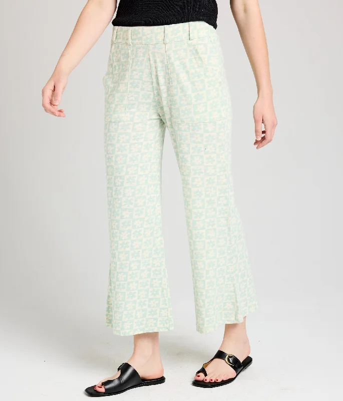 Cohen Pant - Mint Floral Soft Stretch Pants