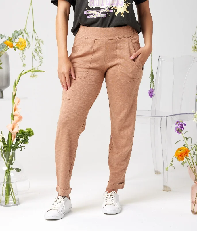Nolan Pant - Walnut Trendy Tapered Pants