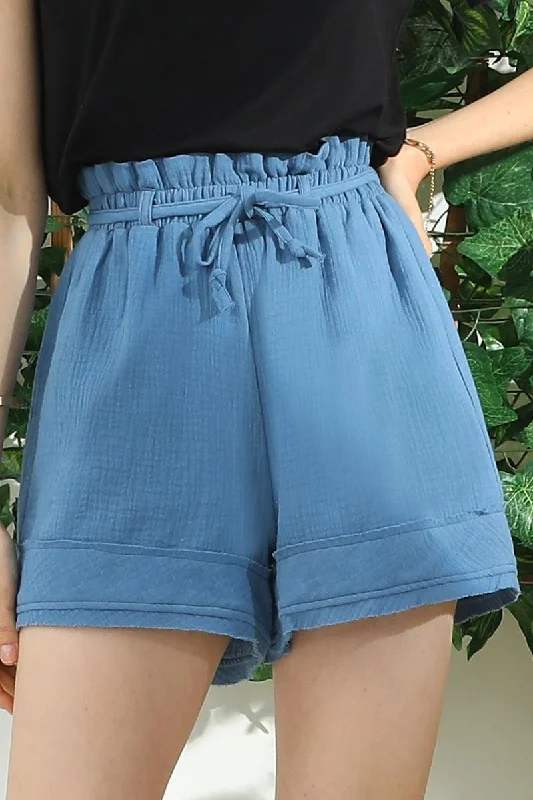 HIGH WAIST VINTAGE COTTON PANTS WITH RAW CUT Relaxed Linen Pants
