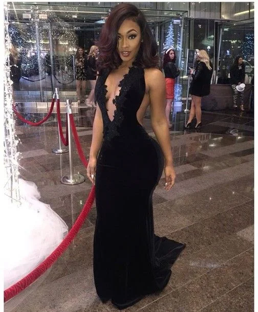 Mermaid Prom Dress,Backless Prom Dress,Black Prom Dress,Fashion Prom Dress,Sexy Party Dress    cg22220 Tunics Distressed trendy