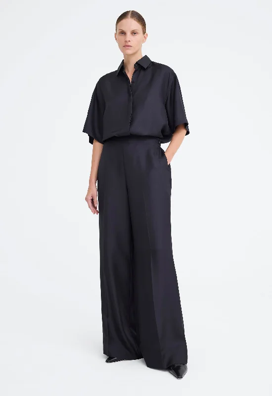 Seta Pant - Black Chic Faux Leather Pants