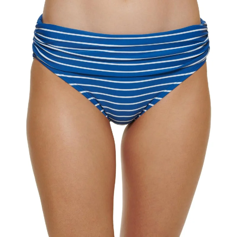 Womens Striped Bikini Swim Bottom Separates Retro-Inspired Bikini Set
