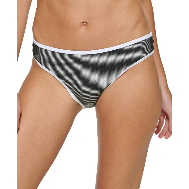 Womens Ribbed Bikini Swim Bottom Separates Timeless Black Bikini
