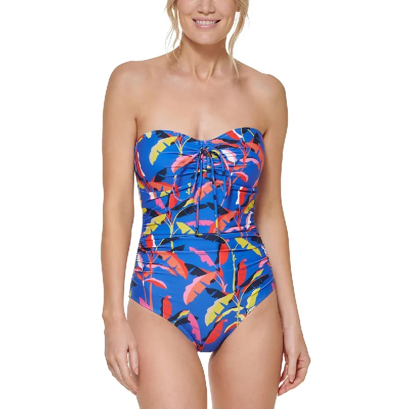 Womens Ruched Gathered One-Piece Swimsuit Classic One-Piece