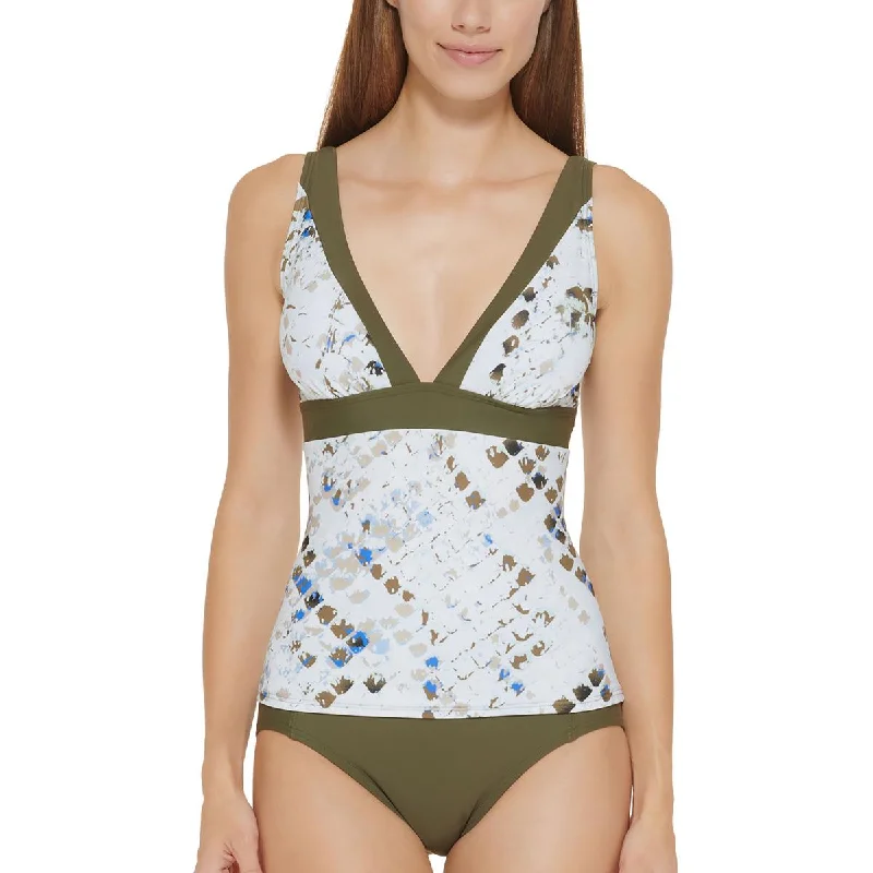 Juniors Womens Animal Print Adjustable Straps Tankini Swim Top Elegant Swimsuit Bottoms