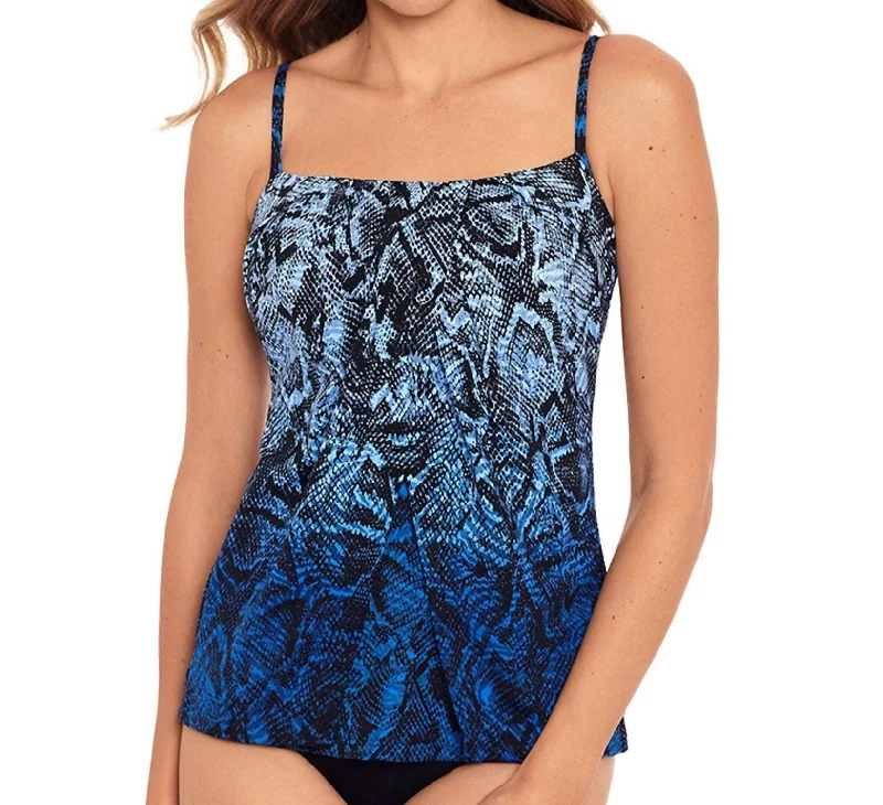 Jubilee Tankini Top In Blue Bold Color Swimsuit
